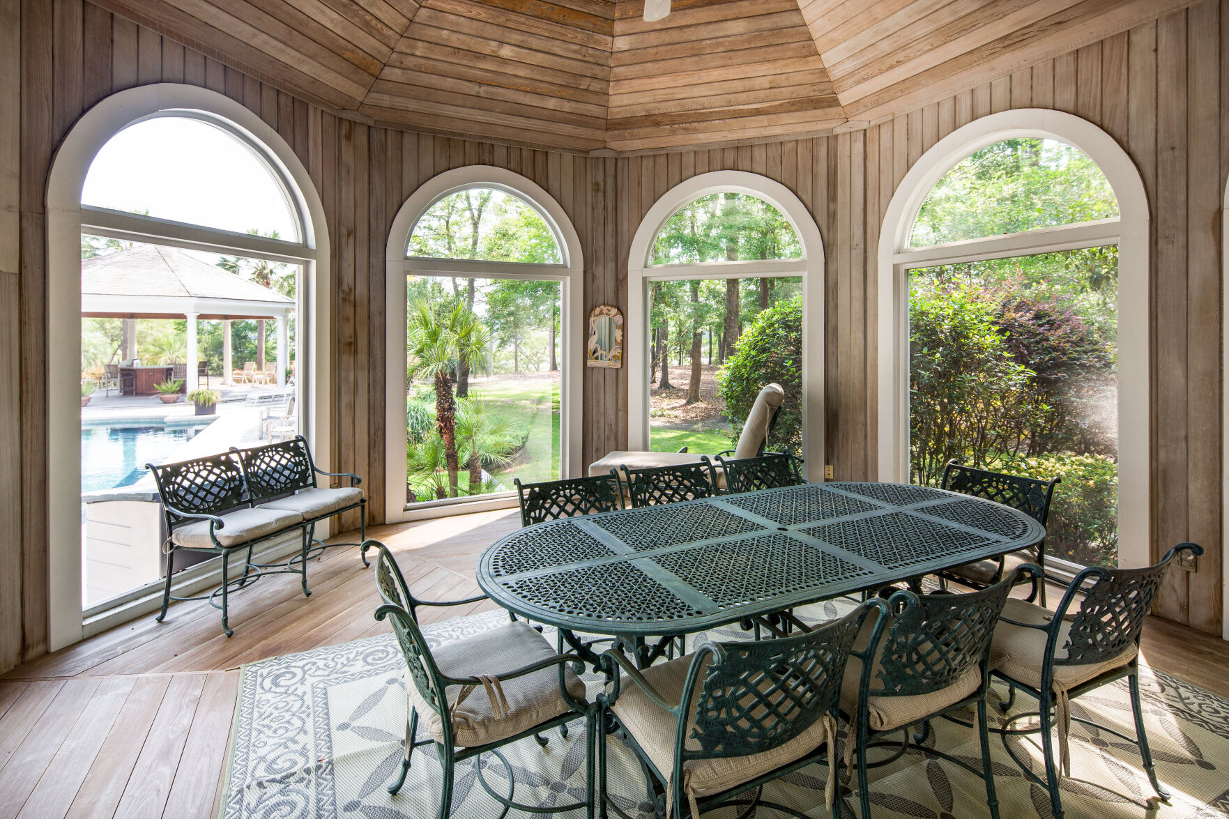 Dining over looking pool